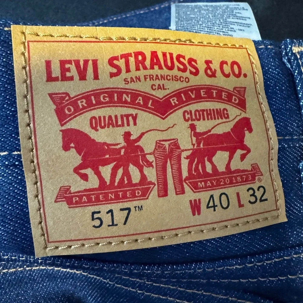 Levis 517 Bootcut Jeans Men's 40x32 Blue Cowboy Landman Yellowstone Western NWOT
